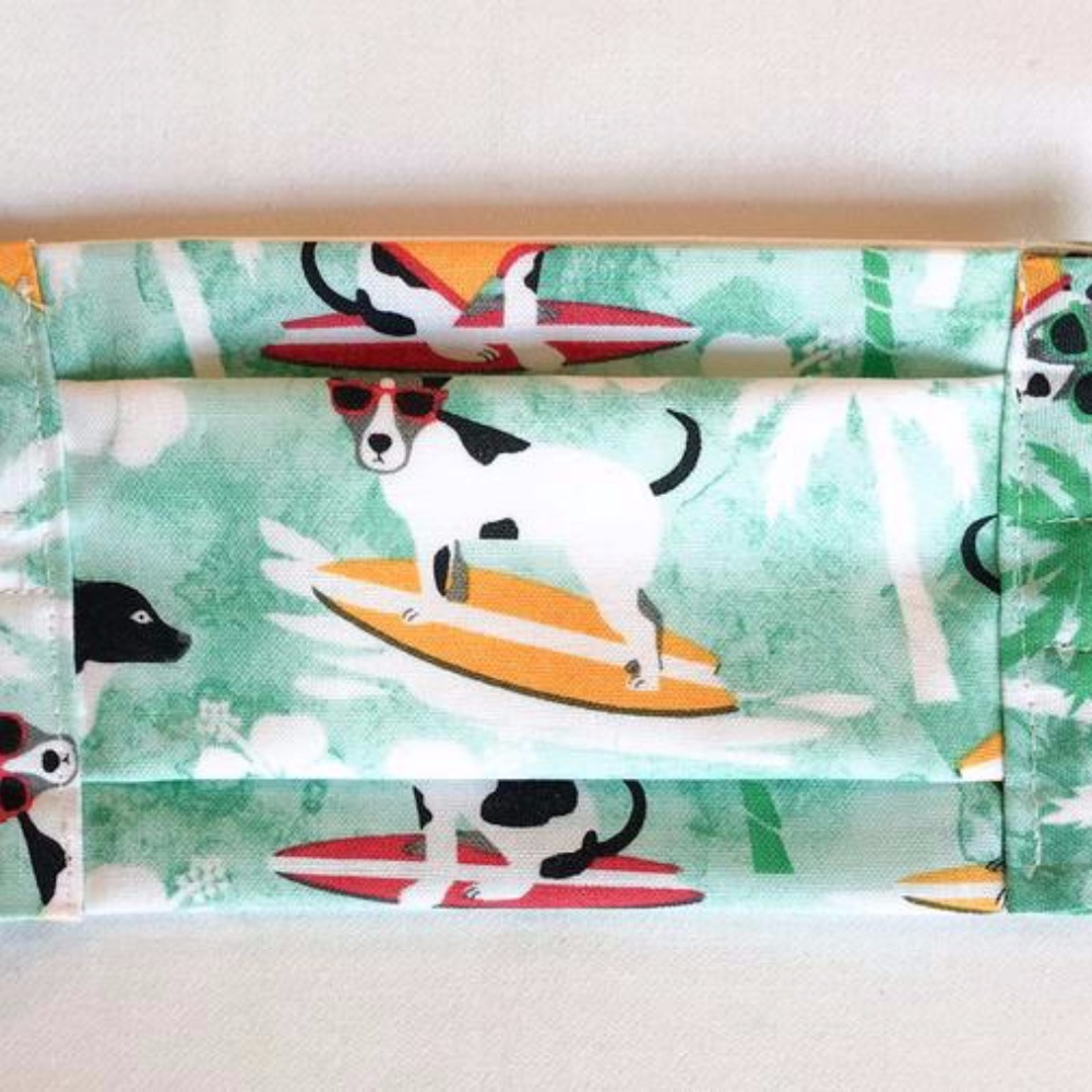 Surfing Dogs Washable Face Mask for Kids